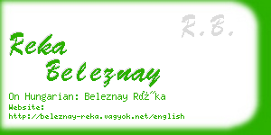 reka beleznay business card